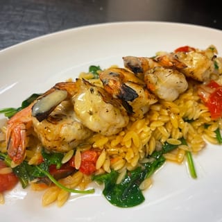 Grilled Shrimp & Orzo Pasta